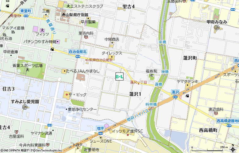 眼鏡市場　甲府本店(00009)付近の地図